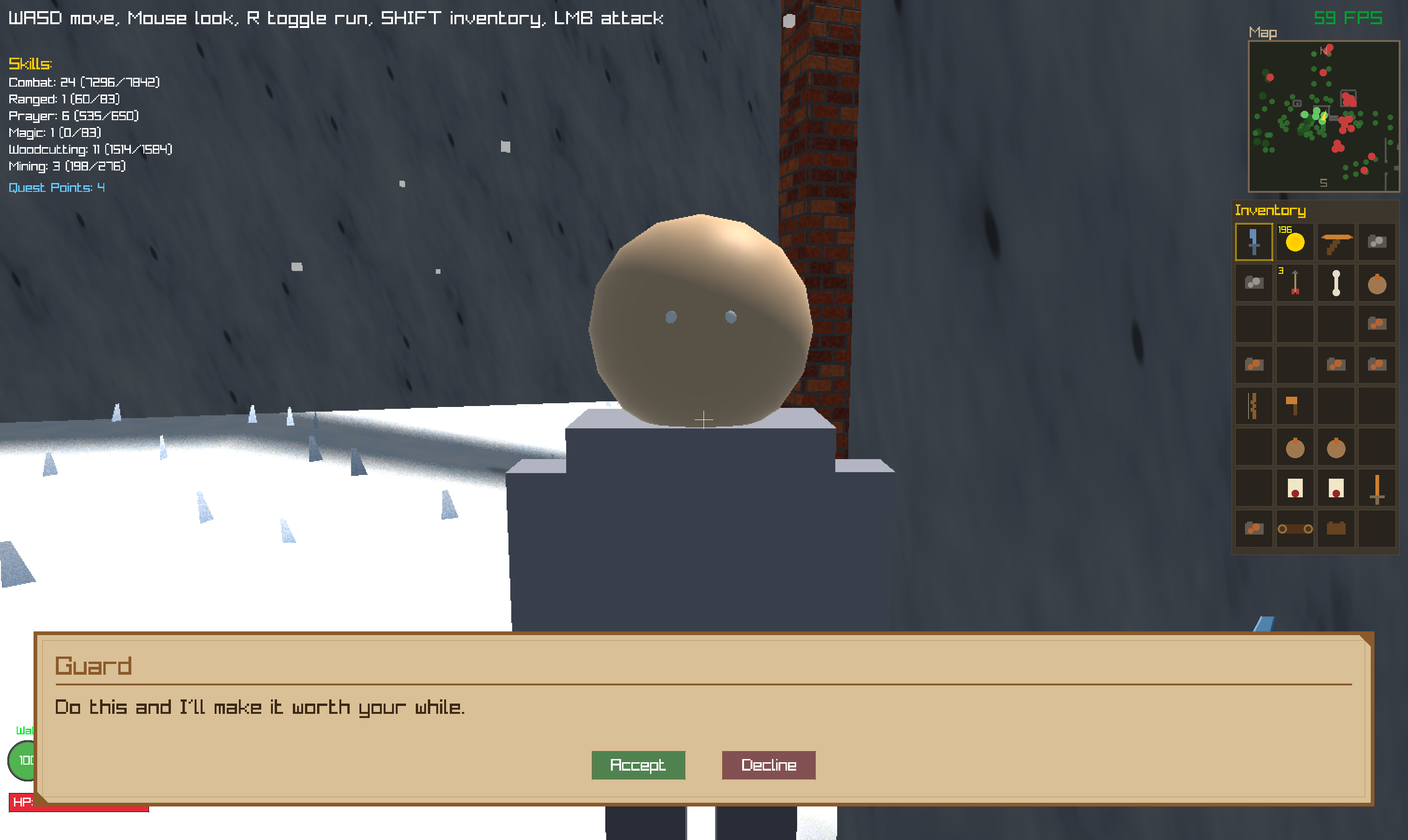 Quest accept dialogue